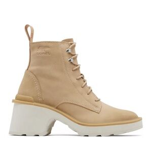 Sorel Sand Beige Lace-Up Ankle Boots